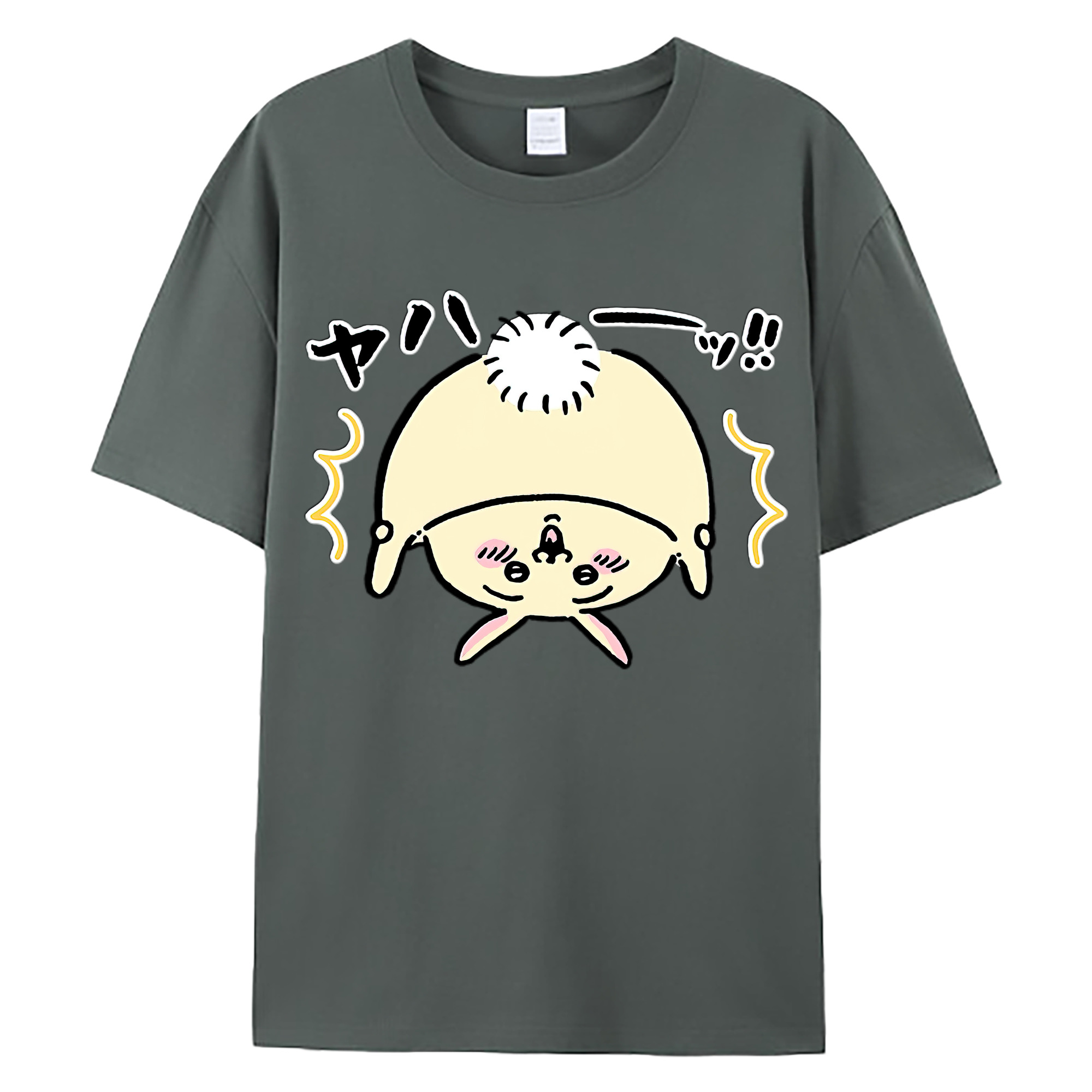 （画像用） ちいかわ うさぎ Chii-kawa usagi 綿100％ メンズ半袖Tシャツ｜肌触りやわらか＆通気性